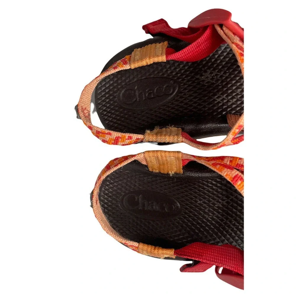 Girls Chaco ZX1 Ecotread Helix‎ Peach & Orange Sport Sandals Size 4